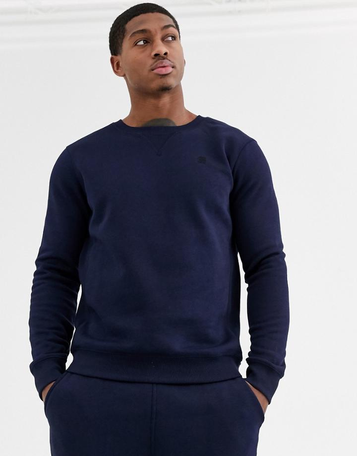 G-star Basic Sweatshirt In Navy