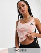 The North Face Cropped Tank Top In Pink Tie Dye Exclusive At Asos-neutral