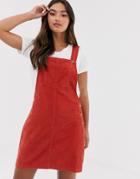 Brave Soul Alexa Cord Overall Dress-copper