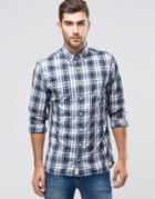 Tommy Hilfiger Shirt With Blue Check In New York Regular Fit - Flintstone