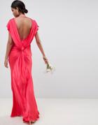 Ghost Capped Sleevemaxi Dress - Red