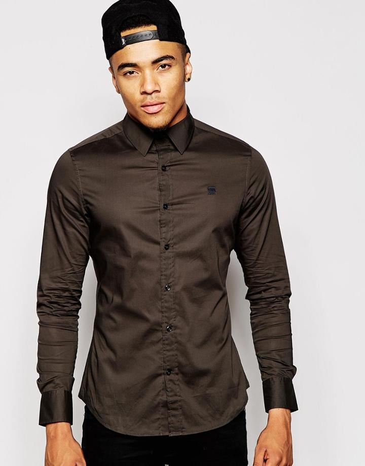 G-star Shirt Valdo Core Office Stretch Poplin - Black