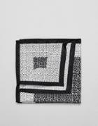 Asos Design Ditsy Floral Pocket Square In Black - Black