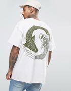 Hnr Ldn Koi Back Print T-shirt - Gray