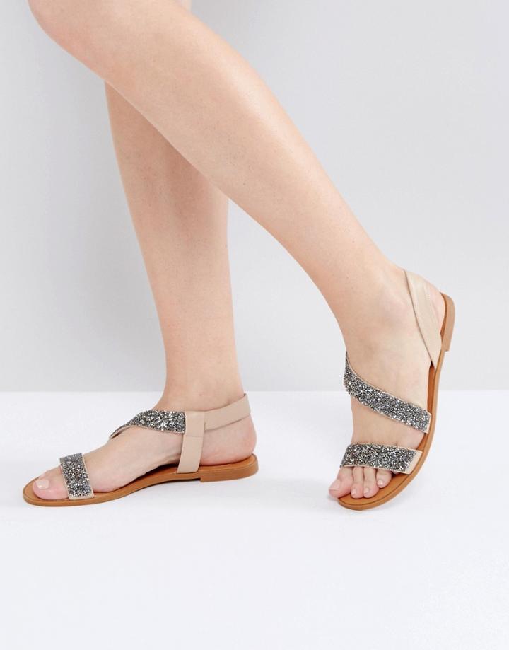 London Rebel Strappy Sandal - Beige