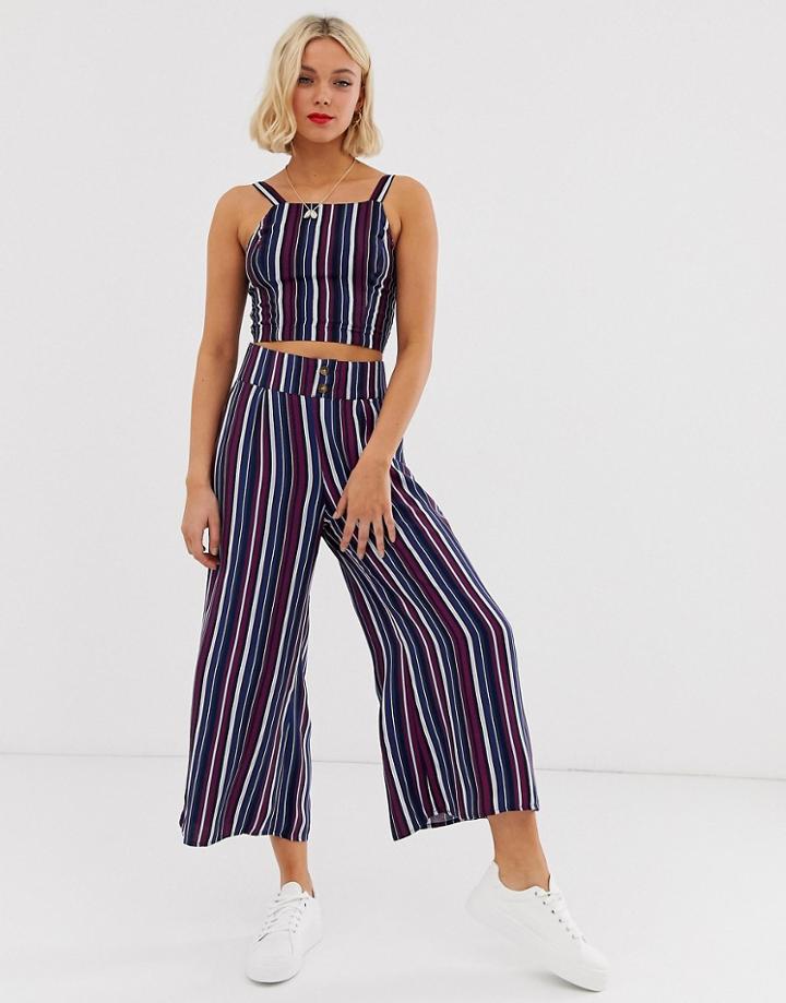 Hollister Pants In Stripe Two-piece - Navy