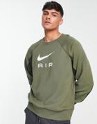 Nike Air Sweatshirt In Medium Olive-green