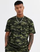 Good For Nothing Oversized T-shirt In Camo With Logo