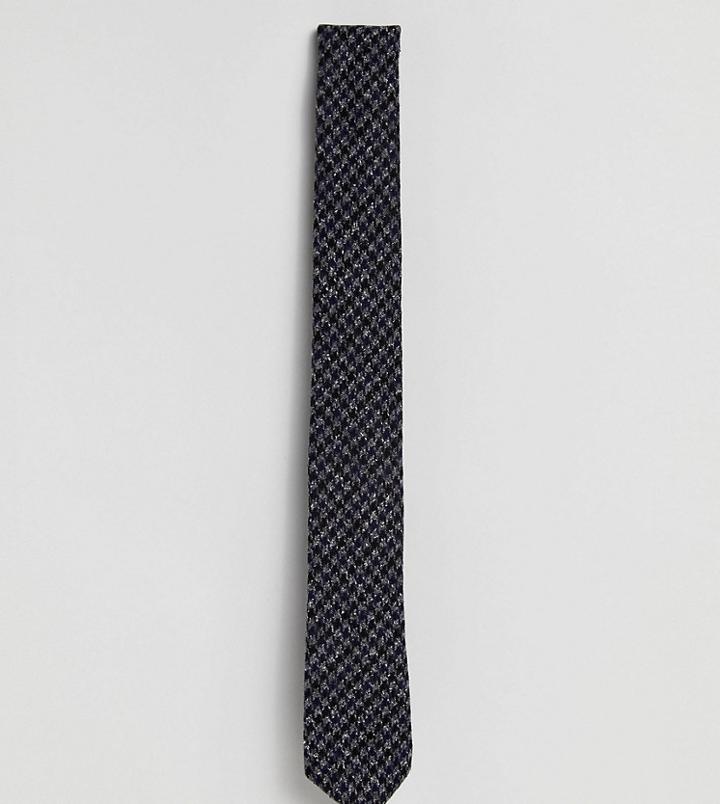 Heart & Dagger Tie In Dogstooth Fleck - Gray