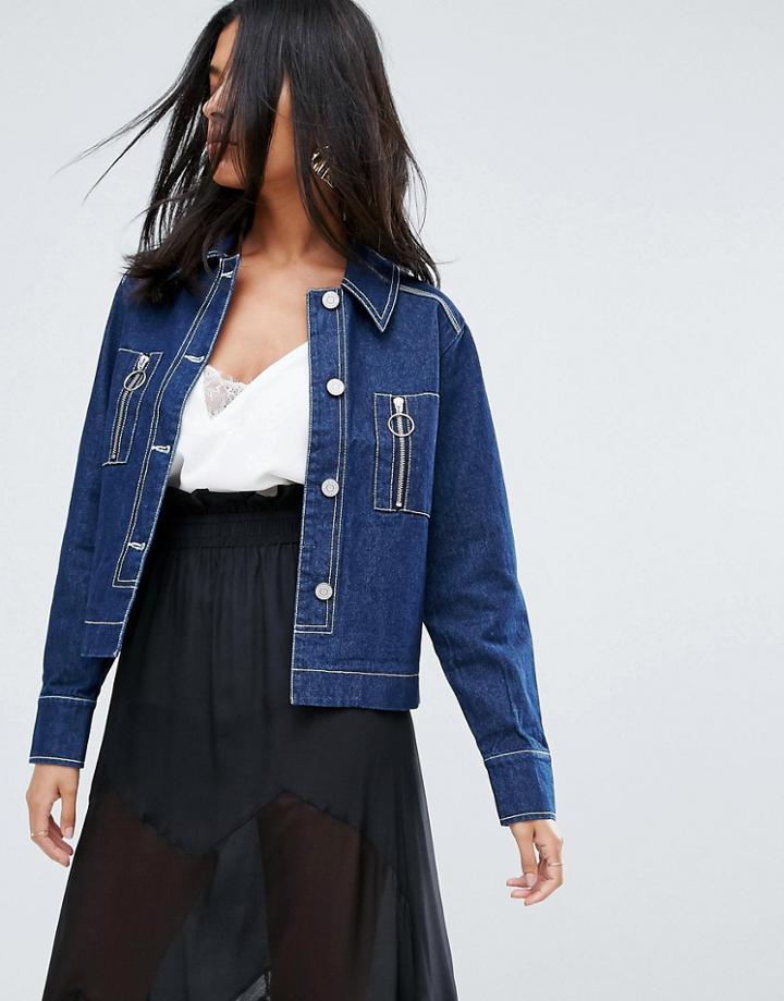 To Be Adored Eniko Denim Jacket - Blue