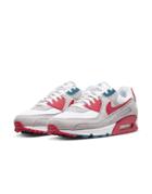 Nike Air Max 90 Sneakers In Light Smoke Gray/gym Red