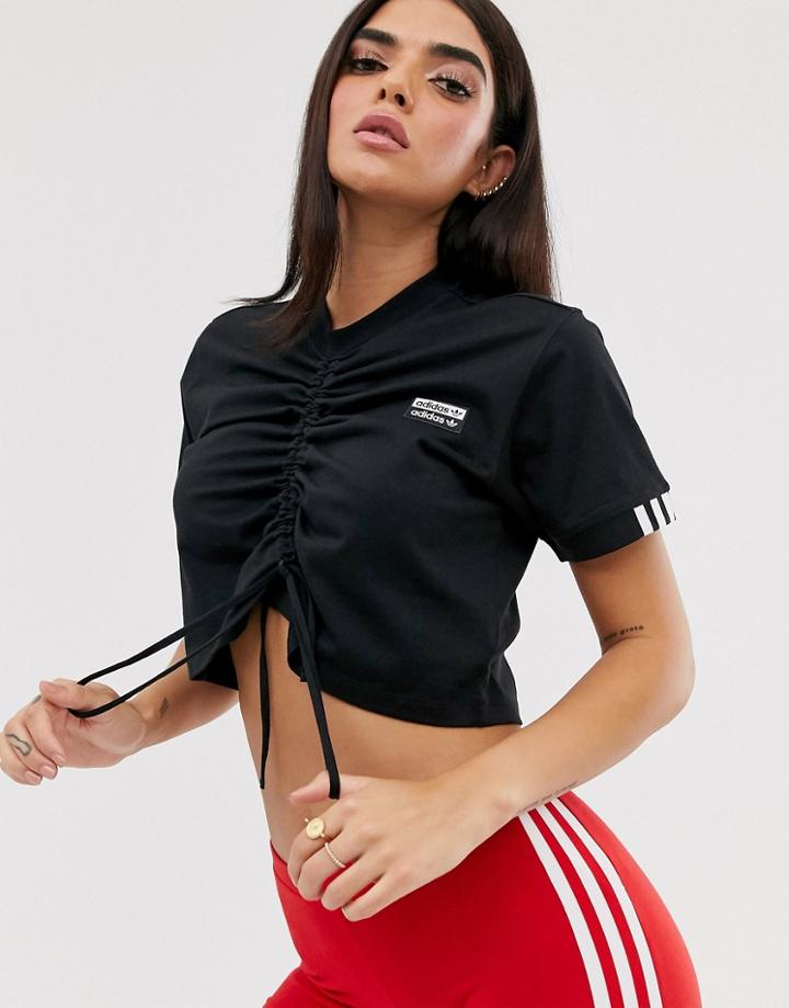 Adidas Originals Cropped T-shirt In Black