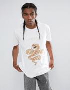 Maharishi Emroidered Snake T-shirt - White