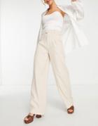 Public Desire Tailored Pants In Oatmeal-neutral