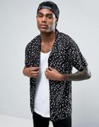 Friend Or Faux Schofield Print Reverie Collar Short Sleeve Shirt - Black