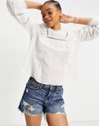 Vero Moda Blouse With Lace Inserts In White