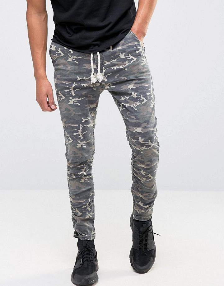 Avior Skinny Camo Joggers - Green