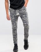 Avior Skinny Camo Joggers - Green