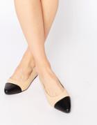 Warehouse Point Leather Ballet Flats - Beige