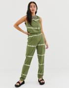 Noisy May Willow Tie Dye Jumpsuit-yellow