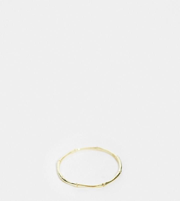 Kingsley Ryan Curve Ring With Triple Crystal Petal In Sterling Silver