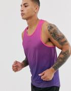 Asos 4505 Running Tank With Dip Dye - Black