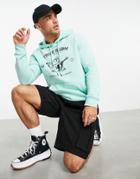True Religion Hoodie With Print In Blue