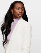 Asos Design Relaxed Super Longline T-shirt With Funnel Neck In Brown Velour