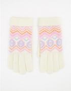 Boardmans Knitted Fairisle Gloves In Cream-neutral