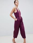Ax Paris Culotte Jumpsuit - Purple