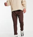 Vai21 Ribbed Skinny Sweatpants In Pruce-purple