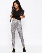 Asos Leggings In Mixed Animal Print - Multi
