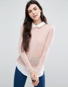 Vero Moda Top With Block Shirt Detail - Pink