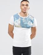 Jack & Jones T-shirt With Floral Panel - White