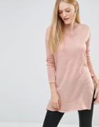 Vero Moda High Neck Long Sleeve Sweater - Pink
