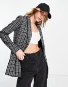 Urban Threads Oversized Blazer In Black Check - Part Of A Set