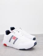 Tommy Hilfiger Lightweight Running Sneakers With Side Flag Logo In White