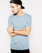 Asos T-shirt With Crew Neck And Relaxed Fit In Blue - Blue
