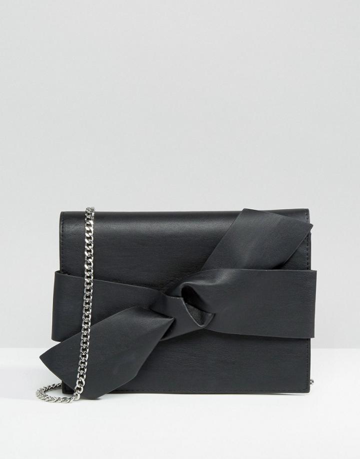 Mango Bow Detail X Body Bag - Black