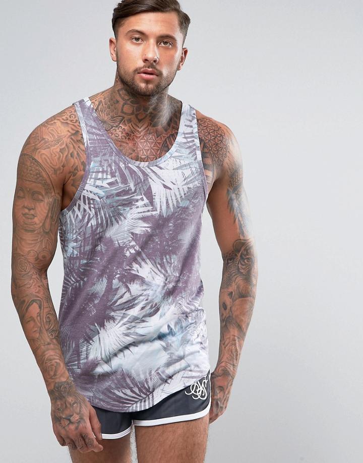 Siksilk Racer Back Tank In Blue - Blue
