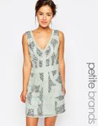 Maya Petite Beaded Shift Dress - Mint