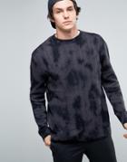 Quiksilver Tie Dye Knitted Sweater - Black