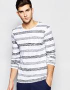 Esprit Long Sleeve T-shirt With Stripes - Gray