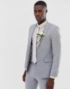 Burton Menswear Linen Suit Jacket In Blue