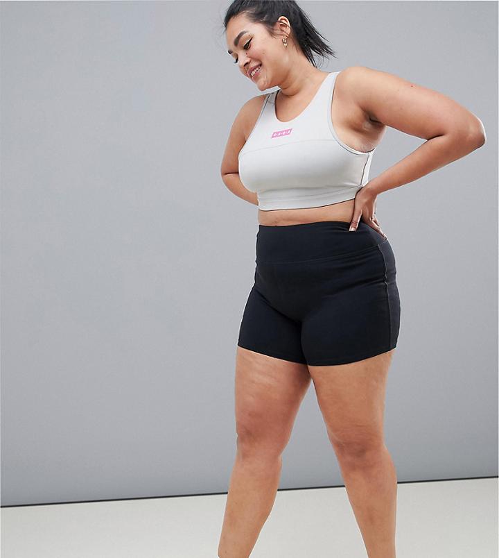 Asos 4505 Curve Training Booty Short-black