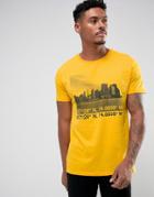 Pull & Bear City Print T-shirt In Yellow - Yellow