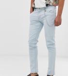 Heart & Dagger Skinny Jeans In Light Blue With Chain
