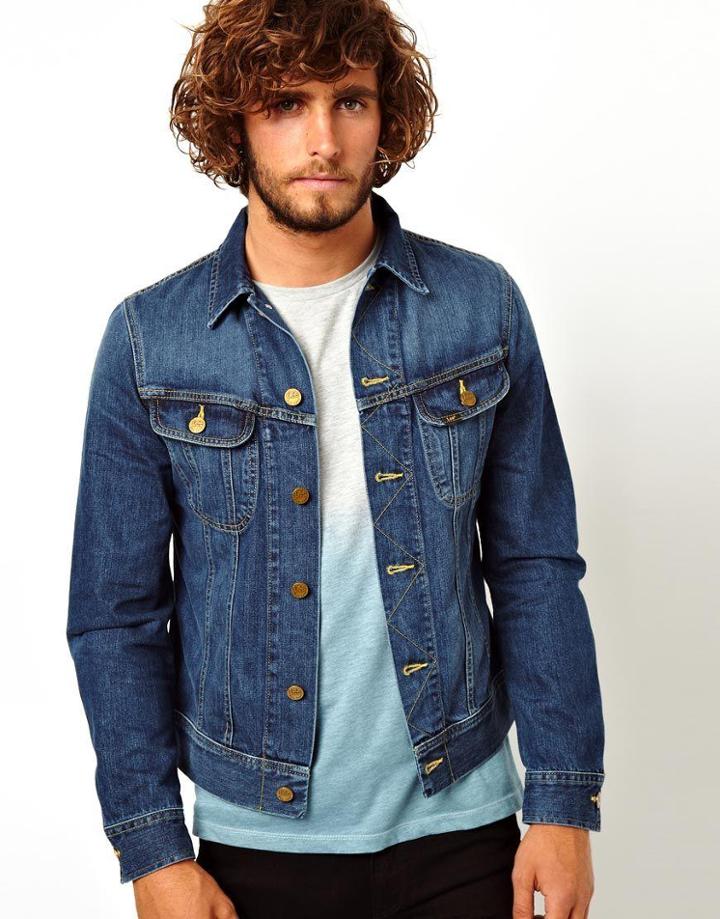 Lee Denim Jacket Rider Slim Fit Epic Blue
