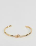 Asos Sleek Knot Cuff Bracelet - Gold