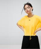 Noisy May Drawstring Tie Top - Yellow